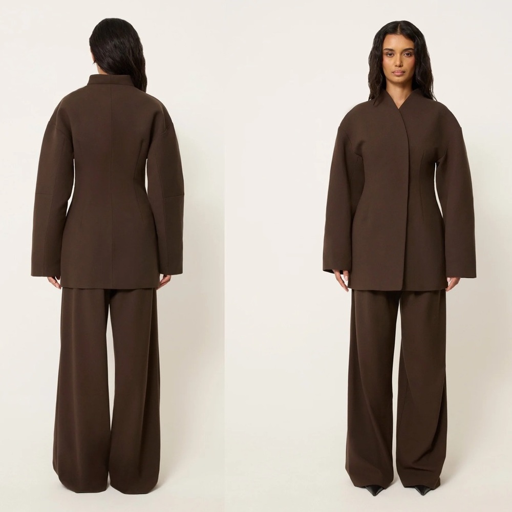 KHY brown tailored mini dress